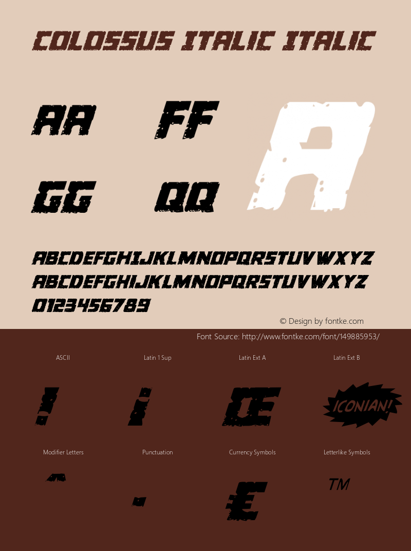 Colossus Regular Italic Version 2.0; 2017图片样张