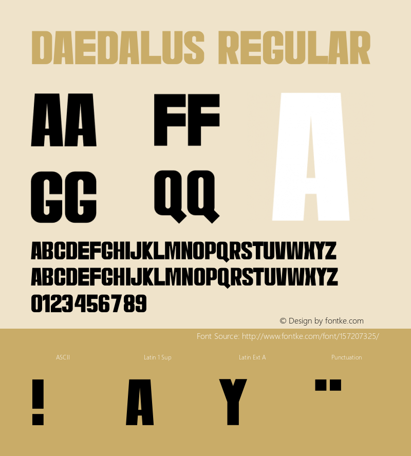 Daedalus Version 1.001;Fontself Maker 3.5.4图片样张