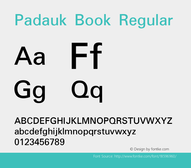 Padauk Book Regular Version 3.002图片样张