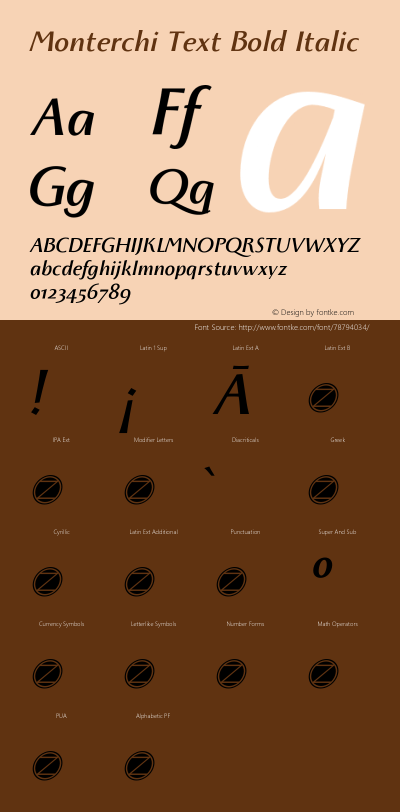 Monterchi Text Bold Italic Version 1.008;hotconv 1.0.109;makeotfexe 2.5.65596图片样张