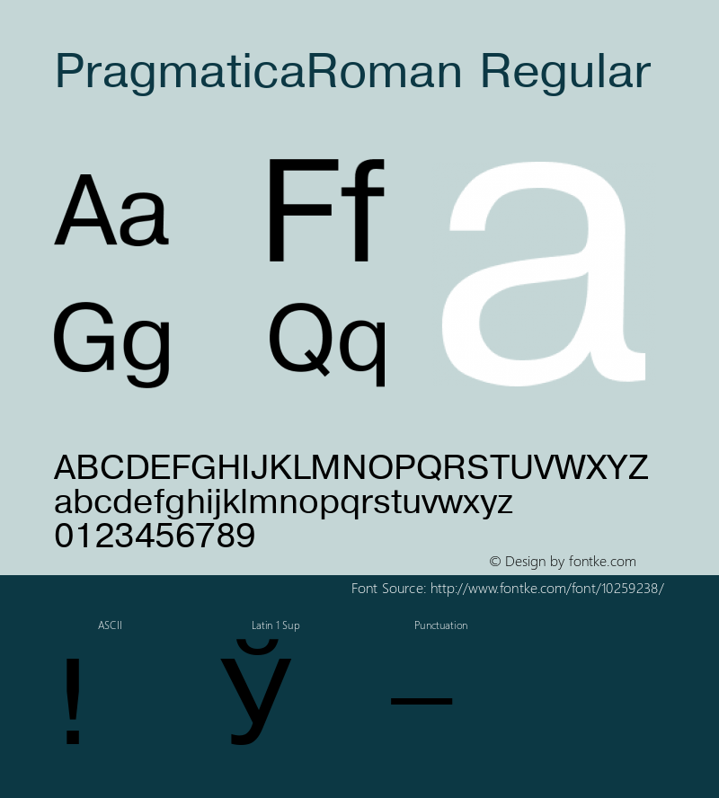 PragmaticaRoman Regular 001.000图片样张