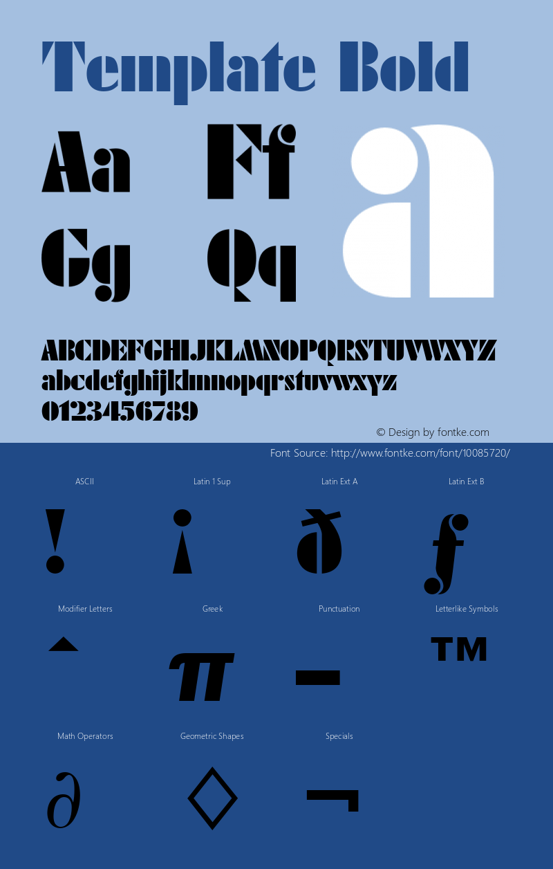 Template Bold Font Version 2.6; Converter Version 1.10图片样张