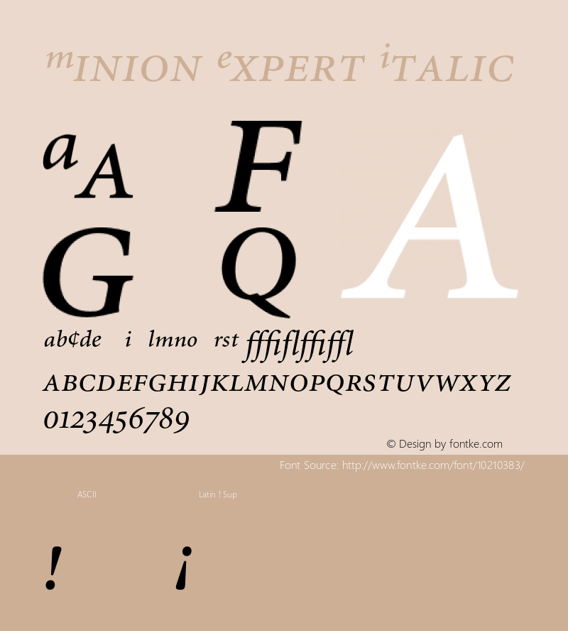 Minion Expert Italic 001.001图片样张