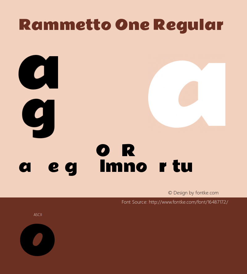 Rammetto One Regular Version 1.001图片样张