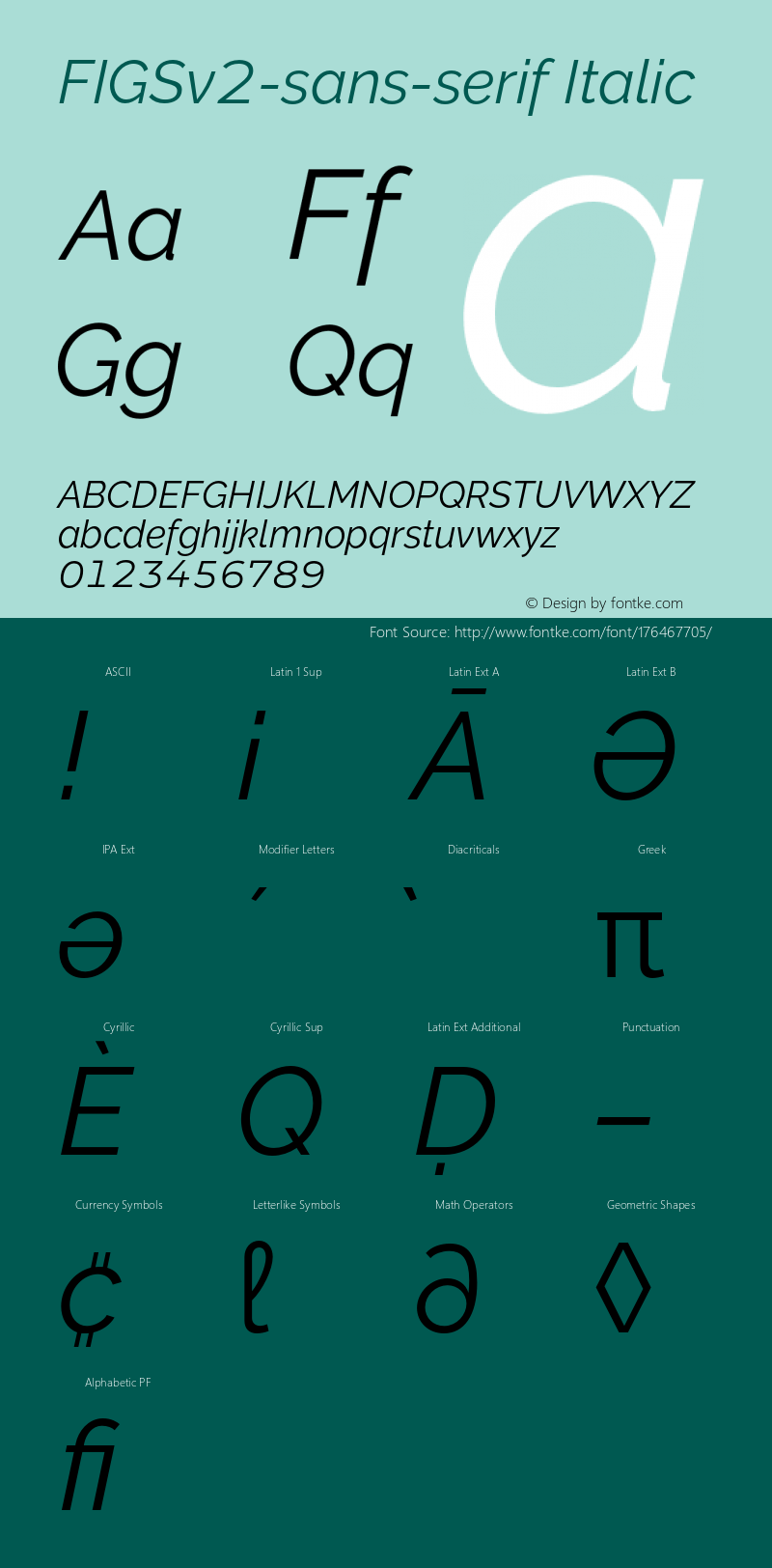 FIGSv2-sans-serif Italic Version 4.020;hotconv 1.0.109;makeotfexe 2.5.65596图片样张