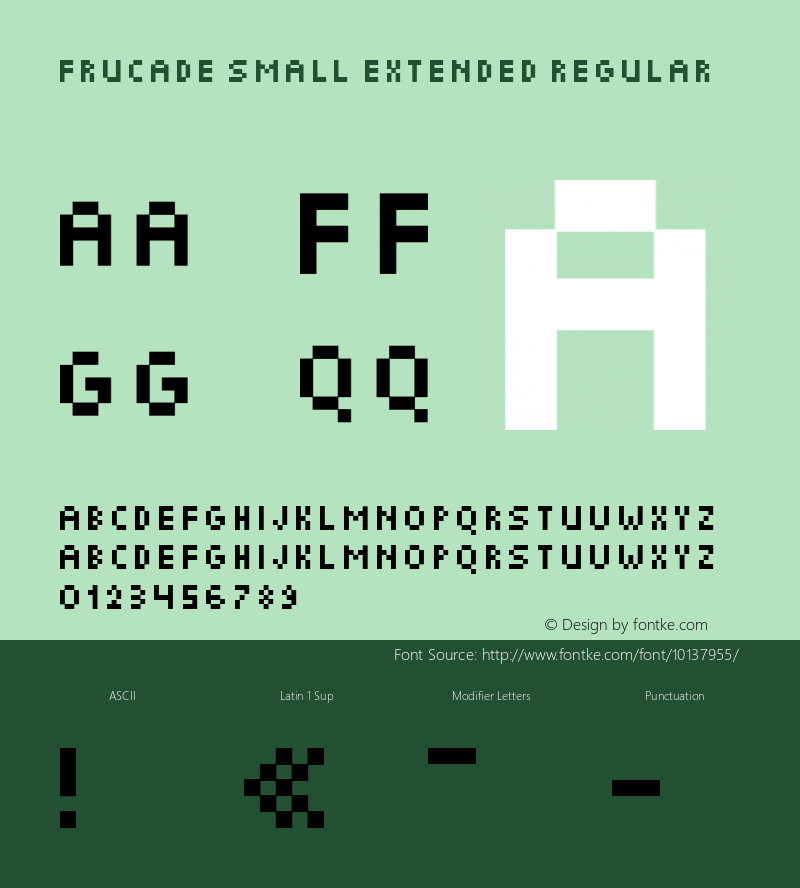 Frucade Small Extended Regular 1.0图片样张