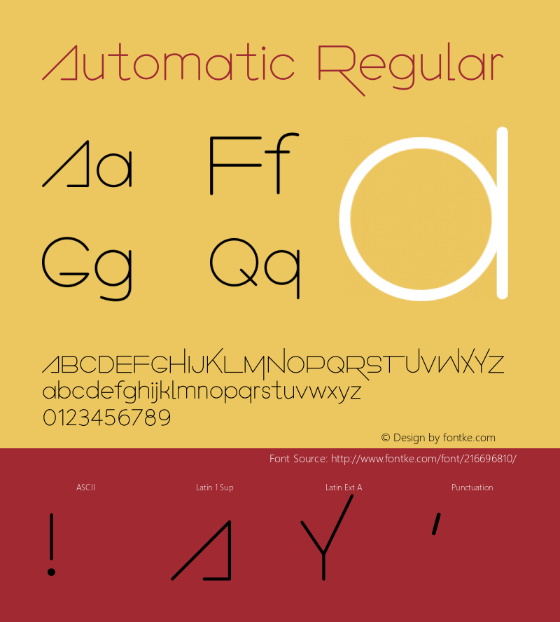 Automatic Version 1.002;Fontself Maker 3.5.4图片样张