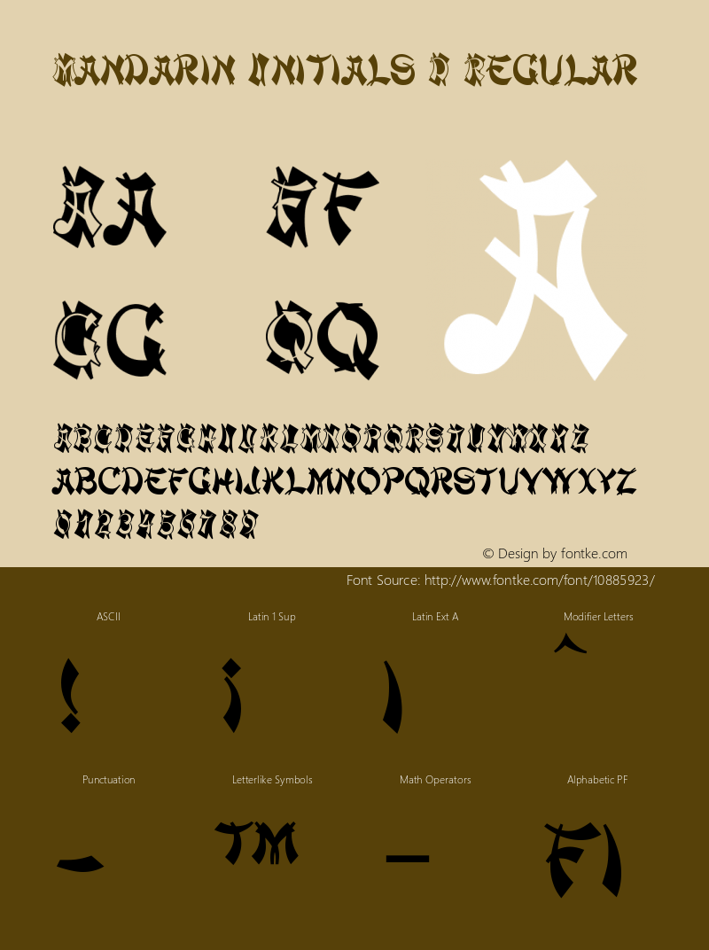 Mandarin Initials D Regular Version 001.005图片样张