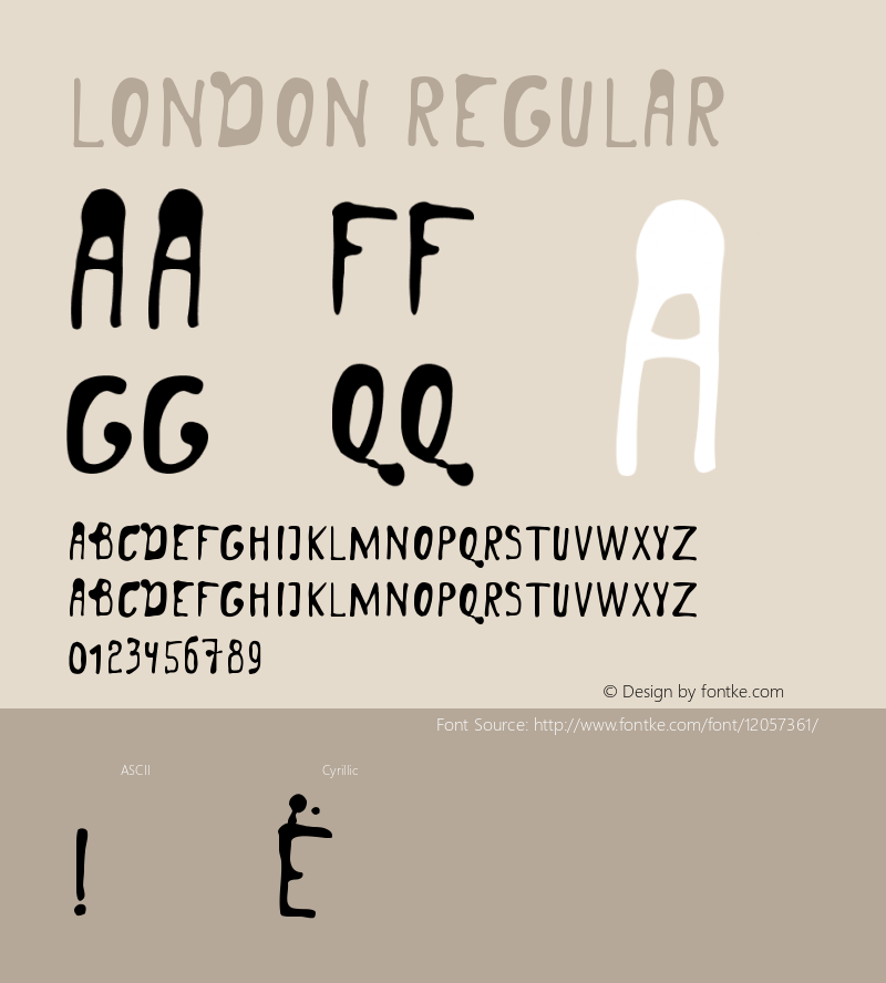 London Regular Version 1.000 2008 initial release图片样张