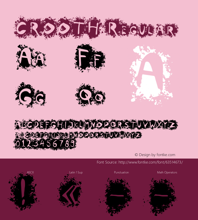 CROOTH Version 1.00;March 2, 2020;FontCreator 12.0.0.2545 64-bit图片样张