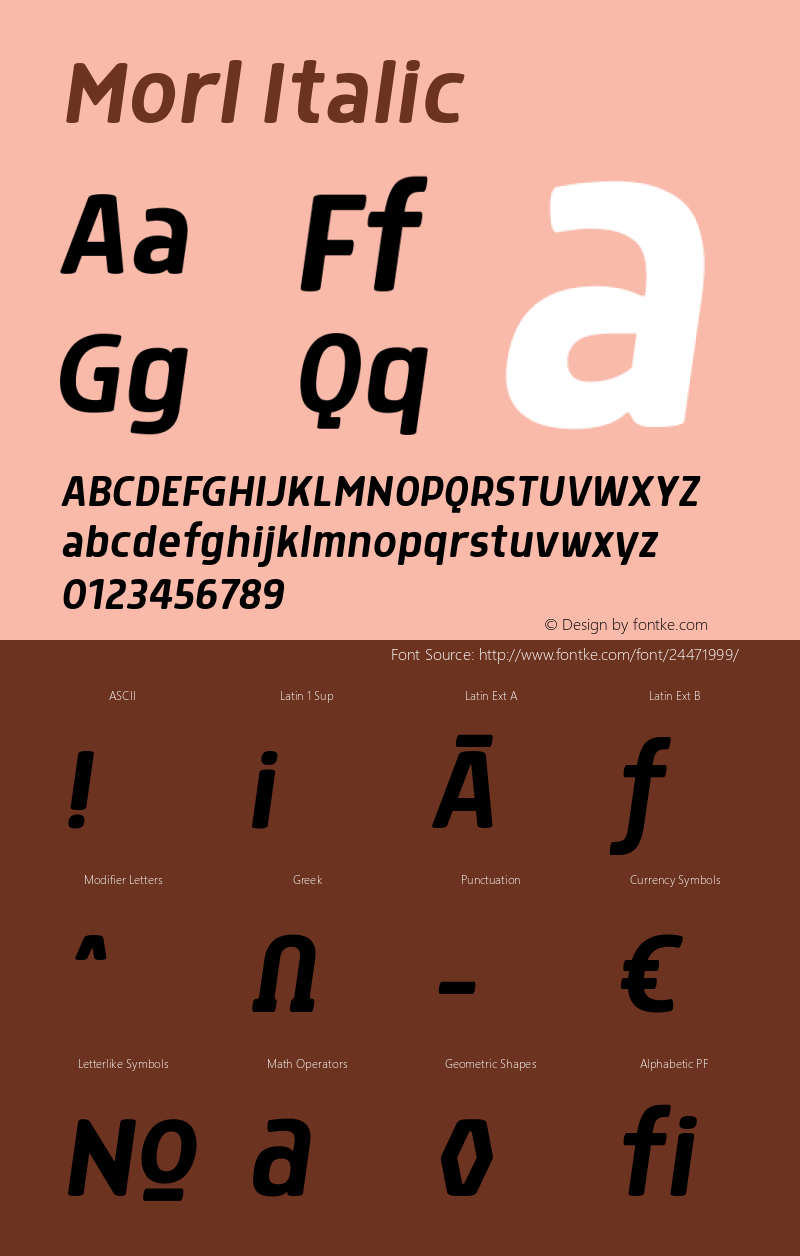 Morl Italic Version 1.000图片样张