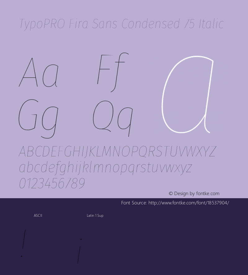 TypoPRO Fira Sans Condensed 75 Italic Version 4.203;PS 004.203;hotconv 1.0.88;makeotf.lib2.5.64775图片样张