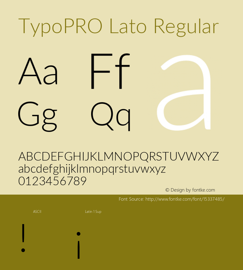 TypoPRO Lato Regular Version 2.010; 2014-09-01; http://www.latofonts.com/图片样张