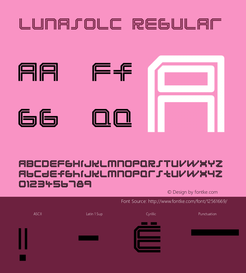LunasolC Regular OTF 1.0;PS 001.001;Core 116;AOCW 1.0 161图片样张
