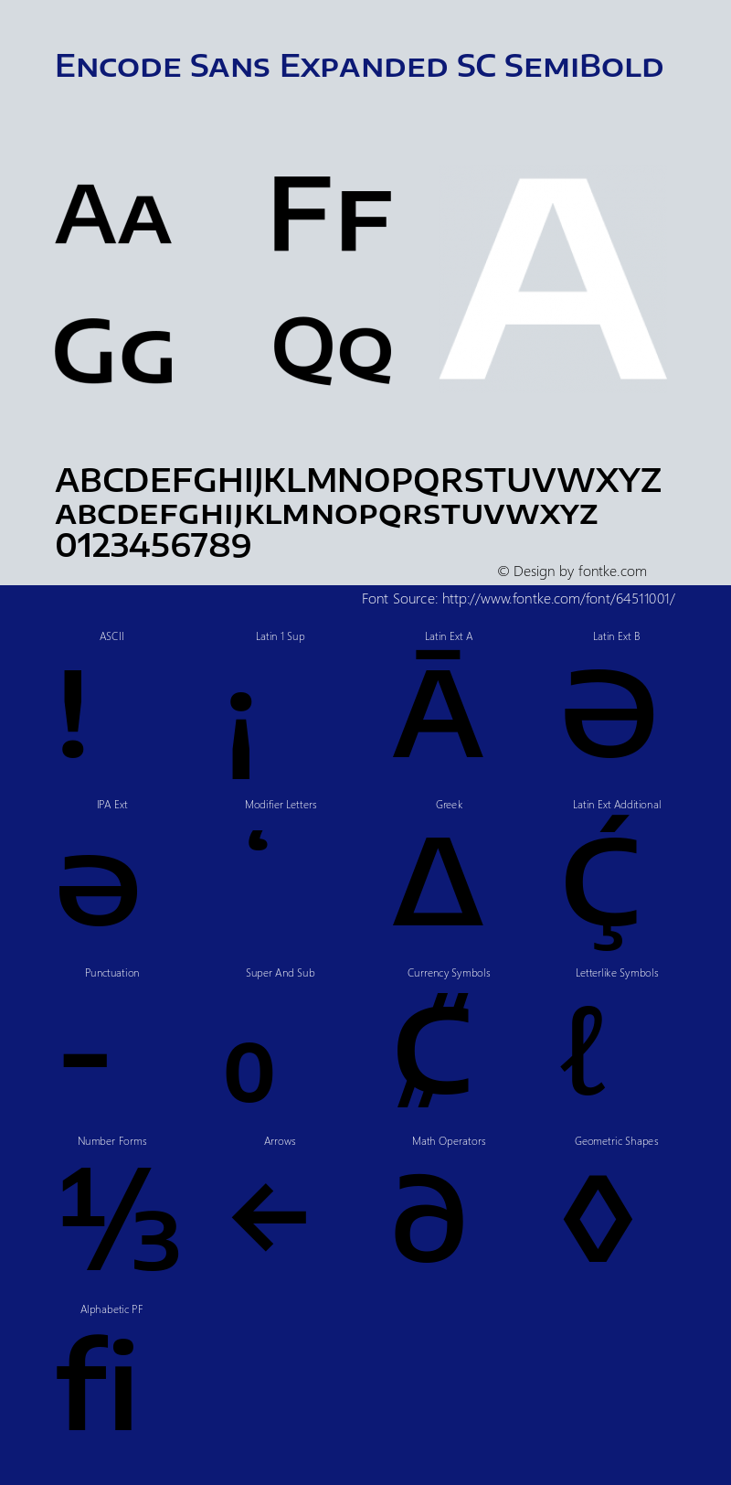 Encode Sans Expd SC SemiBold Version 3.000; ttfautohint (v1.8.2) -l 8 -r 50 -G 200 -x 14 -D latn -f none -a nnn -X 