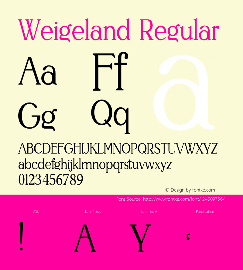 Weigeland Version 1.004;Fontself Maker 3.5.4图片样张