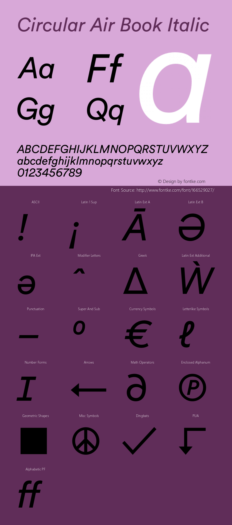 Circular Air Book Italic Version 1.1图片样张