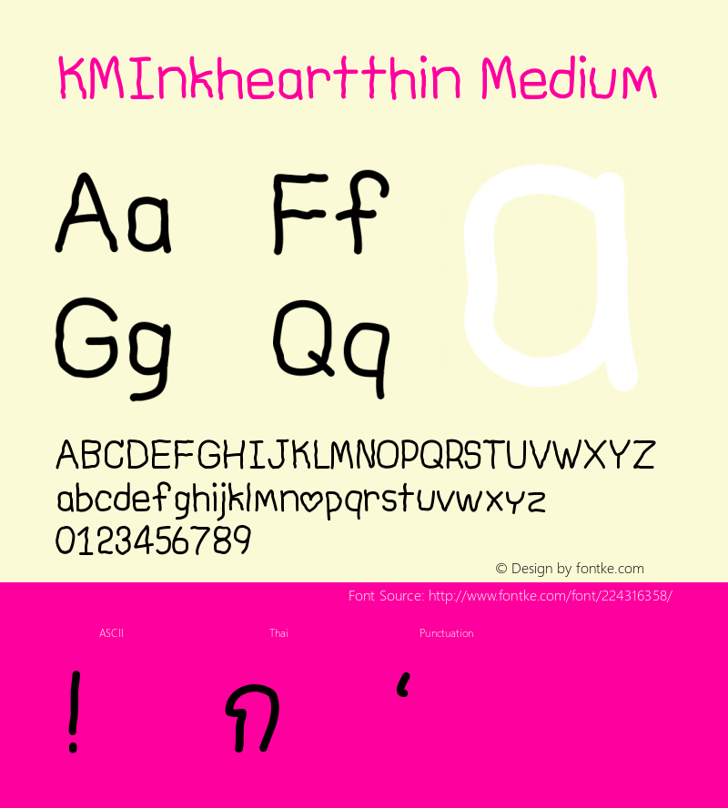 KMInkheartthin Version 001.000图片样张