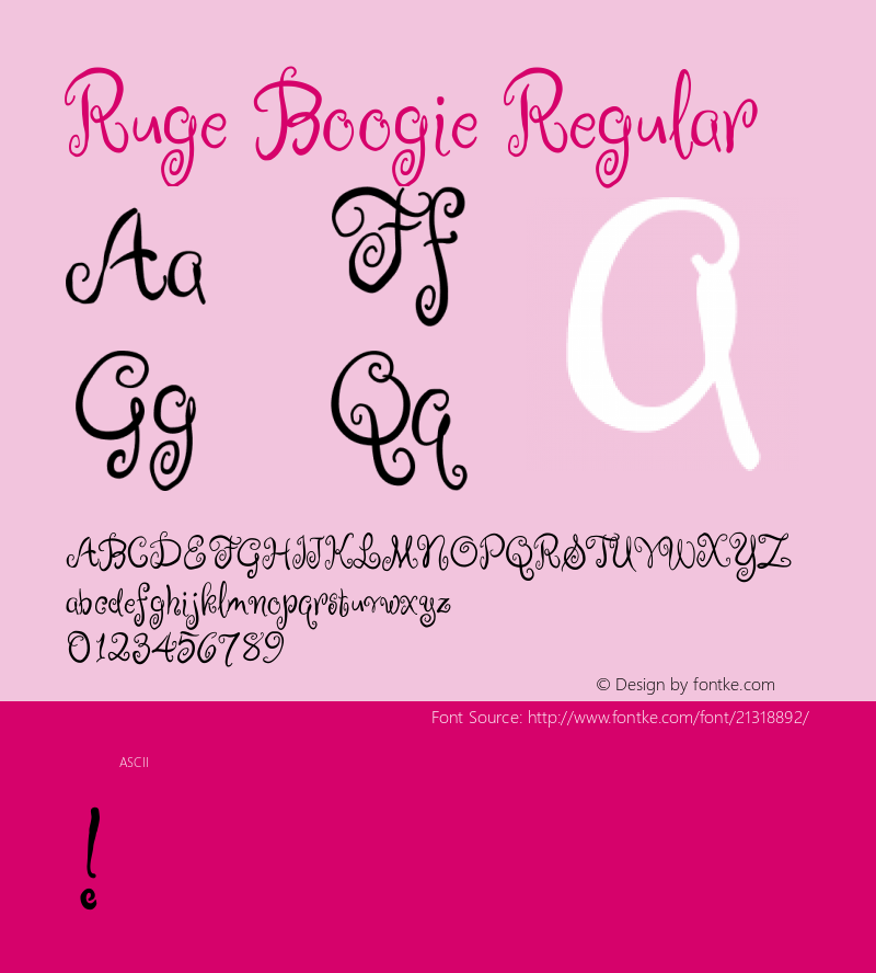 Ruge Boogie Regular 图片样张