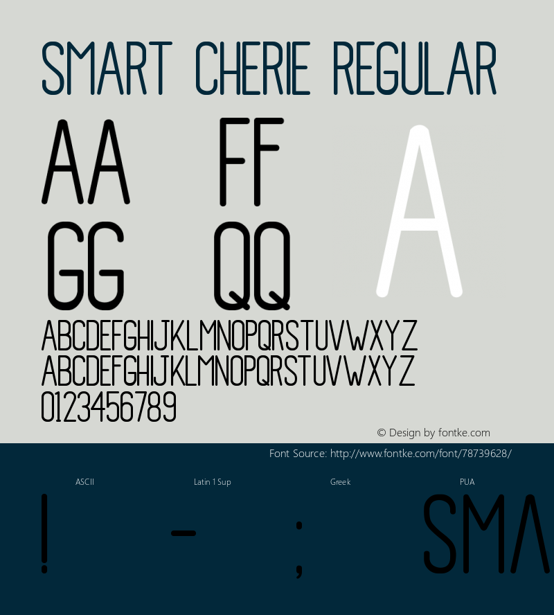 Smart Cherie Version 1.00;April 13, 2019;FontCreator 11.5.0.2427 32-bit图片样张