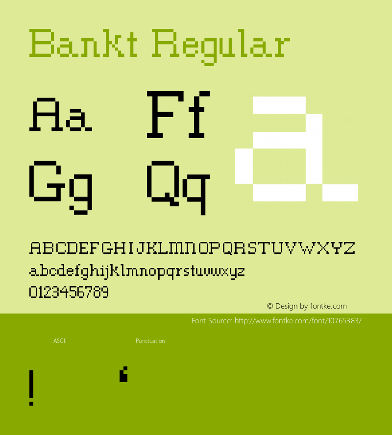Bankt Regular Version 1.0图片样张