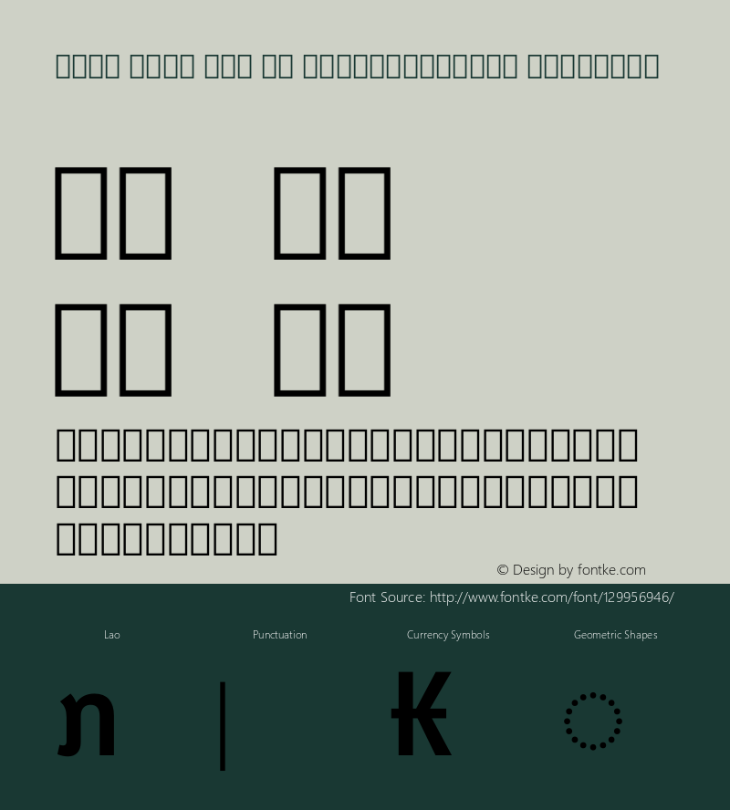 Noto Sans Lao UI SemiCondensed SemiBold Version 2.000图片样张