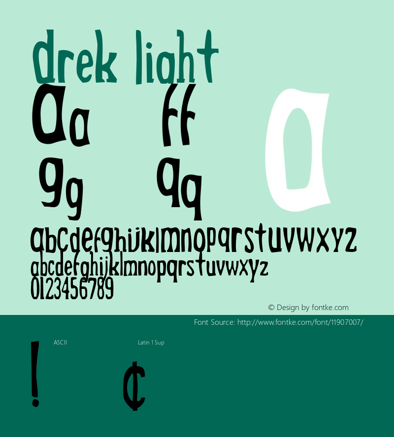 Drek Light Macromedia Fontographer 4.1 28/04/02图片样张