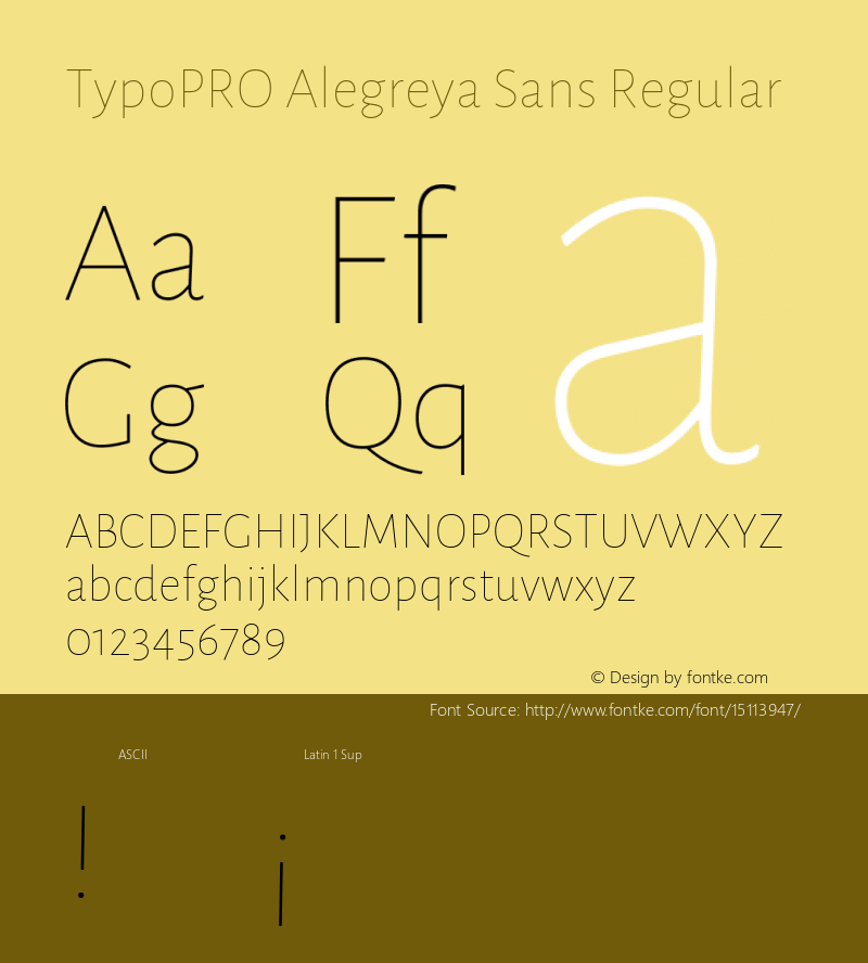 TypoPRO Alegreya Sans Regular Version 1.000;PS 001.000;hotconv 1.0.70;makeotf.lib2.5.58329 DEVELOPMENT图片样张