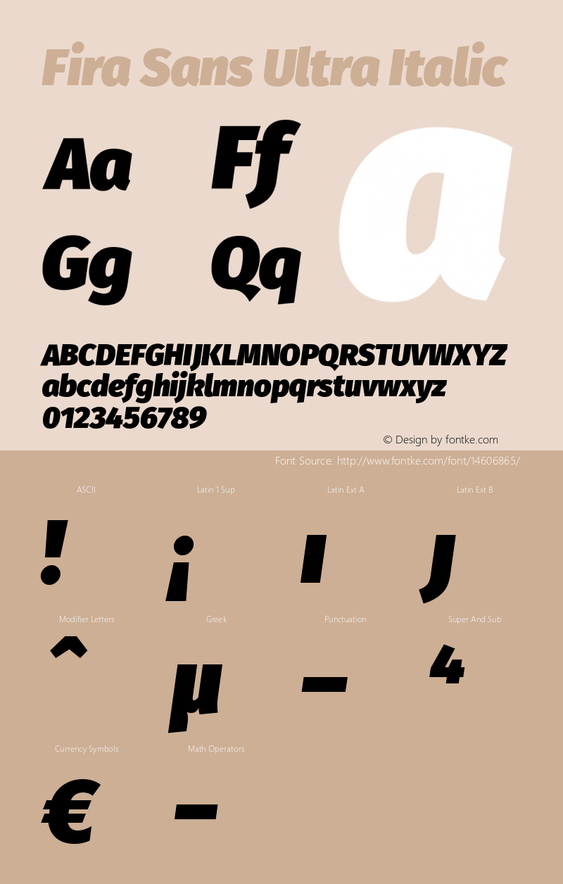 Fira Sans Ultra Italic Version 3.111图片样张