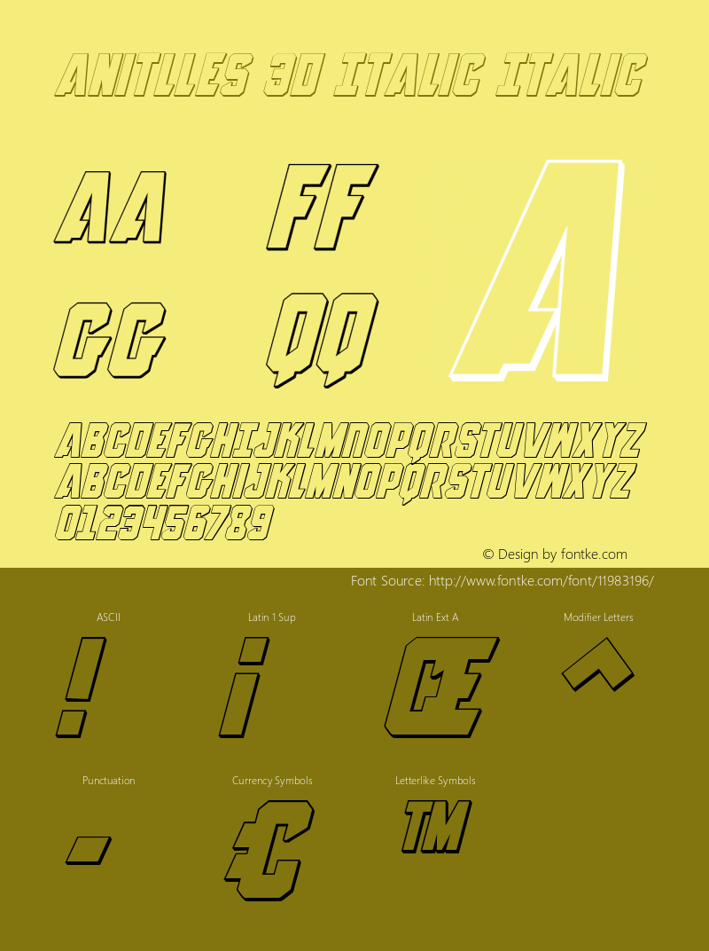 Anitlles 3D Italic Italic 001.000图片样张