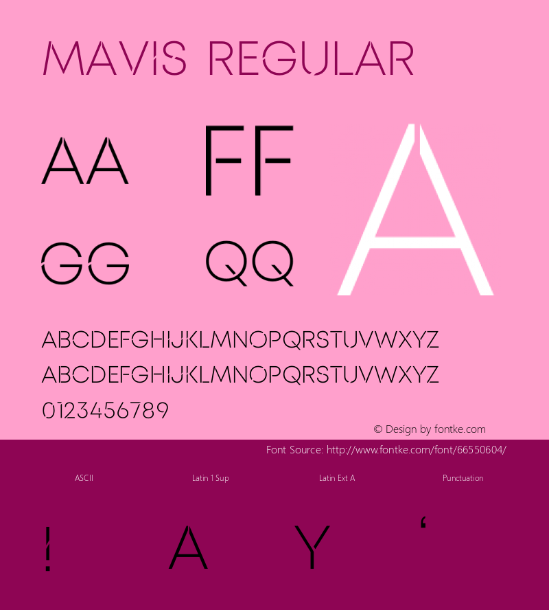 MAVIS Version 1.005;Fontself Maker 3.5.1图片样张