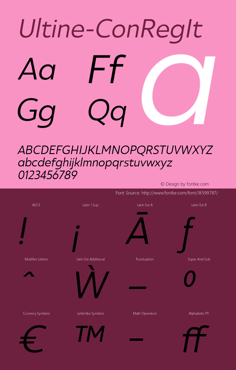 Ultine-ConRegIt ☞ Version 1.000;com.myfonts.easy.insigne.ultine.cond-regular-italic.wfkit2.version.4DPF图片样张