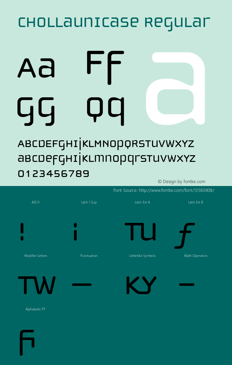 ChollaUnicase Regular 001.000图片样张