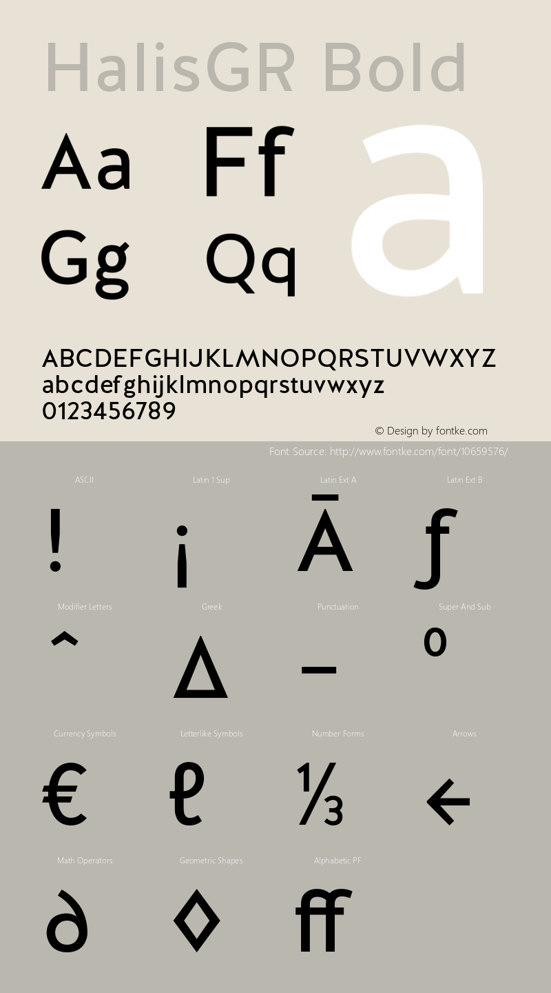 HalisGR Bold Version 1.000 2012 initial release;com.myfonts.easy.ahmet-altun.halis-gr.regular.wfkit2.version.3U75图片样张