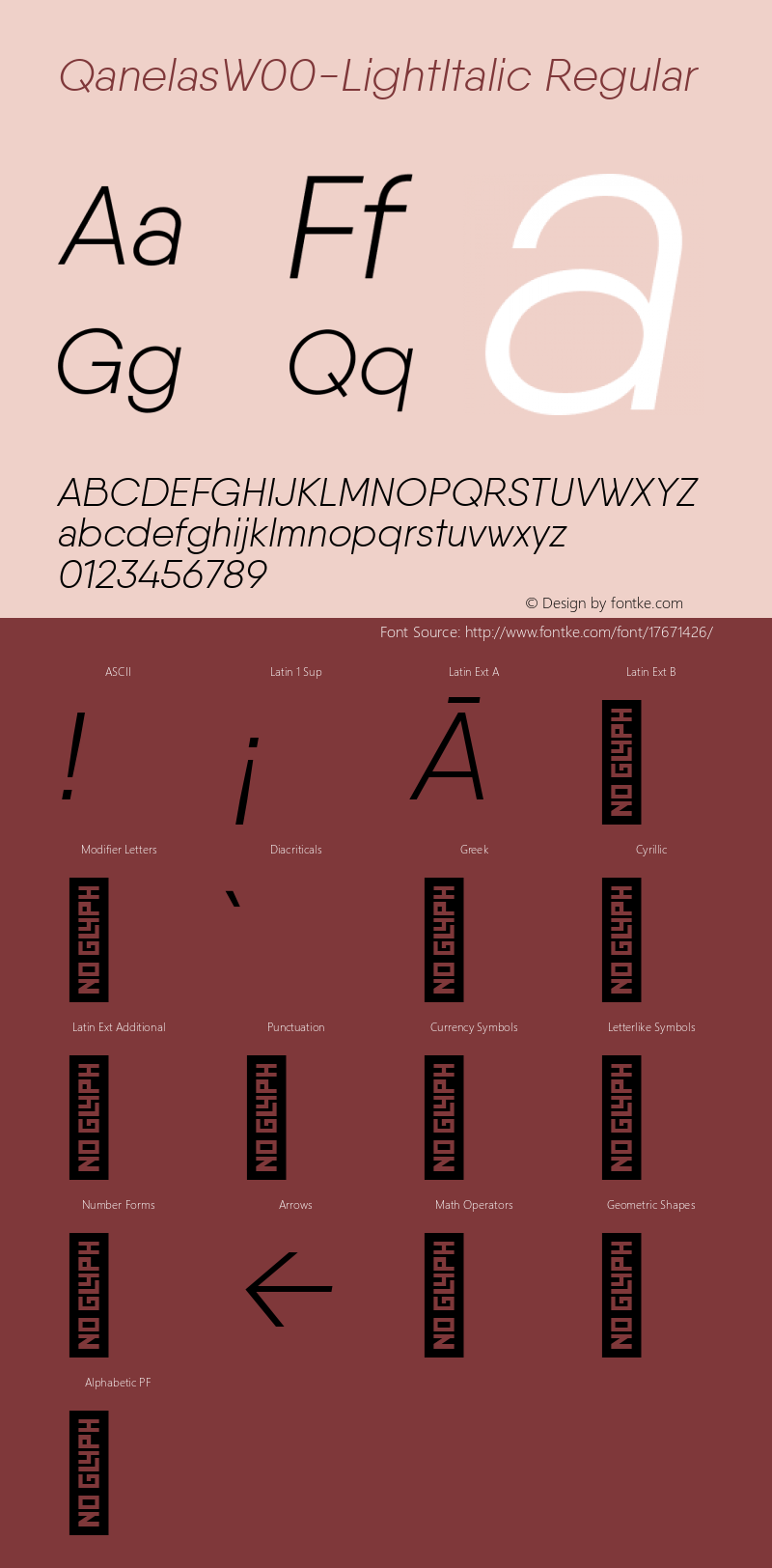 QanelasW00-LightItalic Regular Version 1.00图片样张