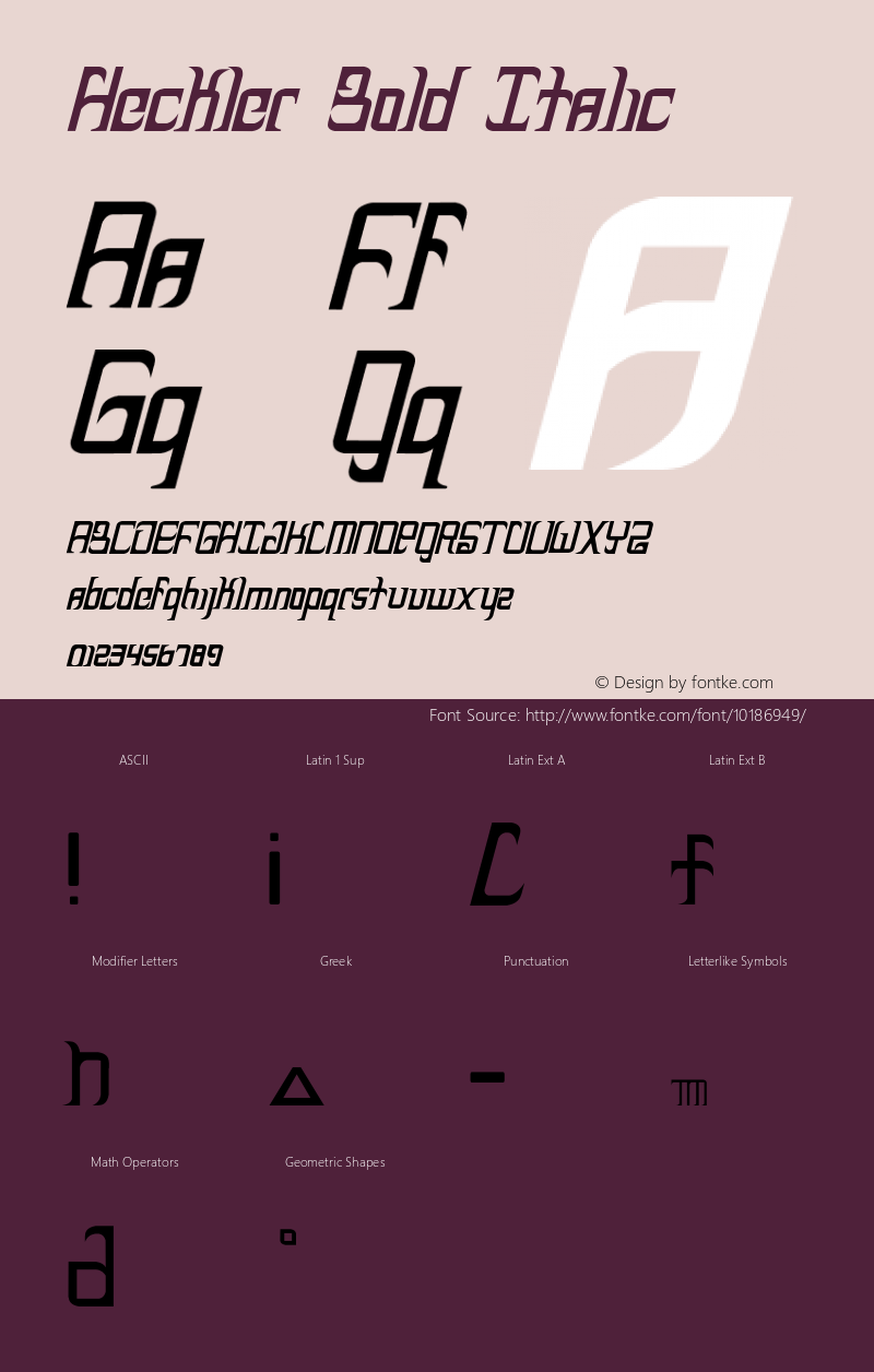 Heckler Bold Italic 001.001图片样张