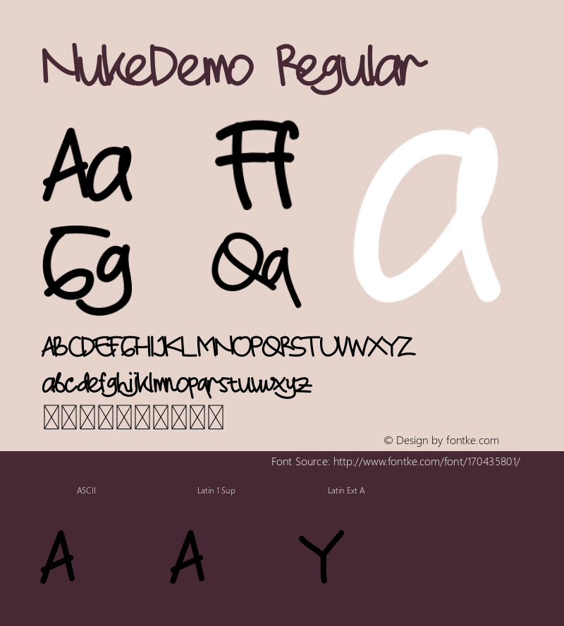 NukeDemo Version 1.005;Fontself Maker 3.5.4图片样张