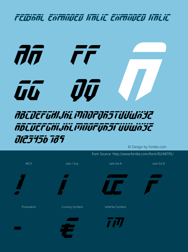 Fedyral Expanded Italic Expanded Italic 2图片样张