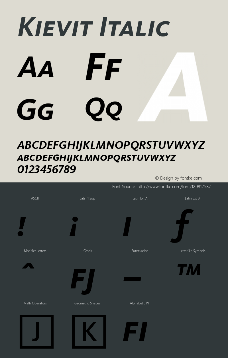 Kievit Italic 001.000图片样张