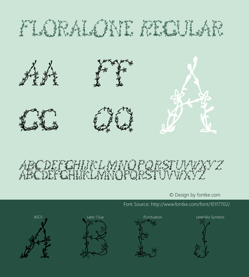 FloralOne Regular 1.0 2003-08-02图片样张