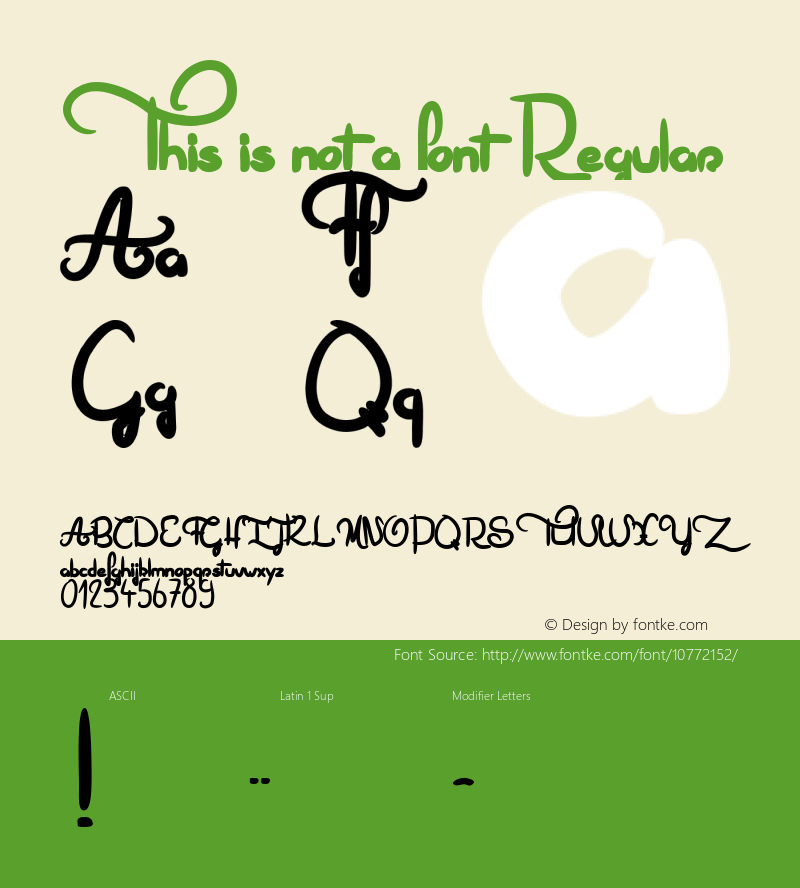 This is not a font Regular Version 001.000图片样张