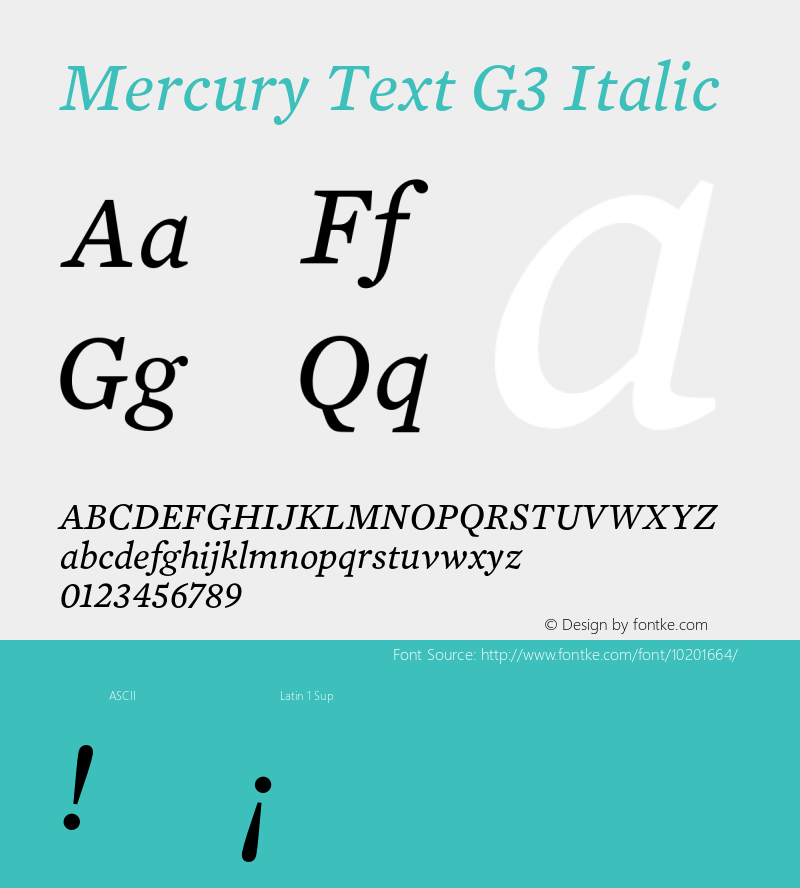 Mercury Text G3 Italic 001.000图片样张