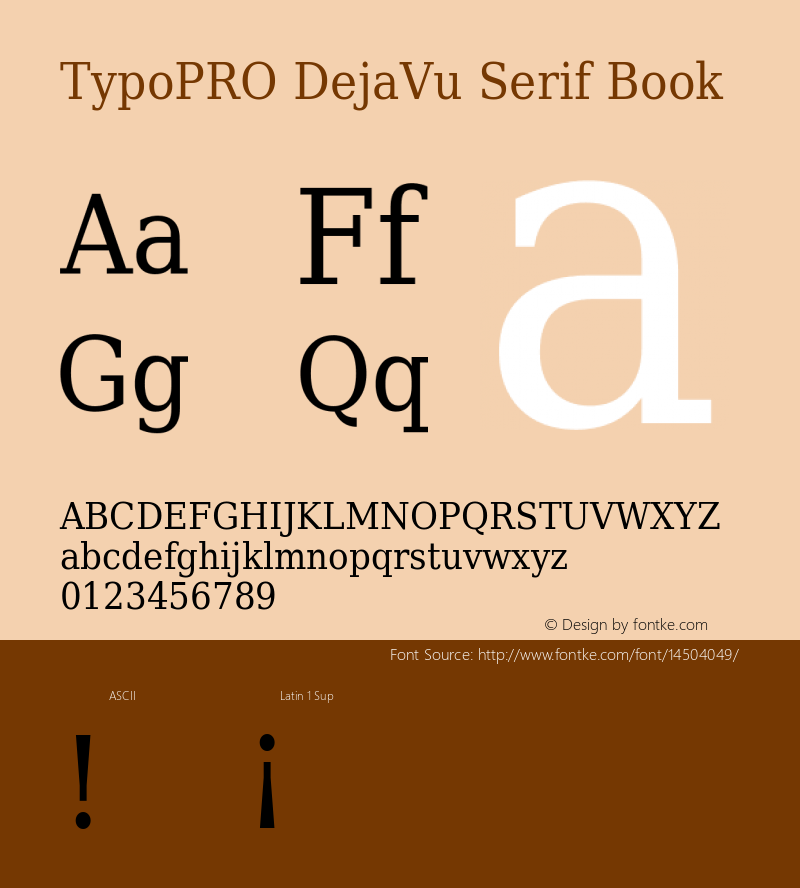 TypoPRO DejaVu Serif Book Version 2.34图片样张