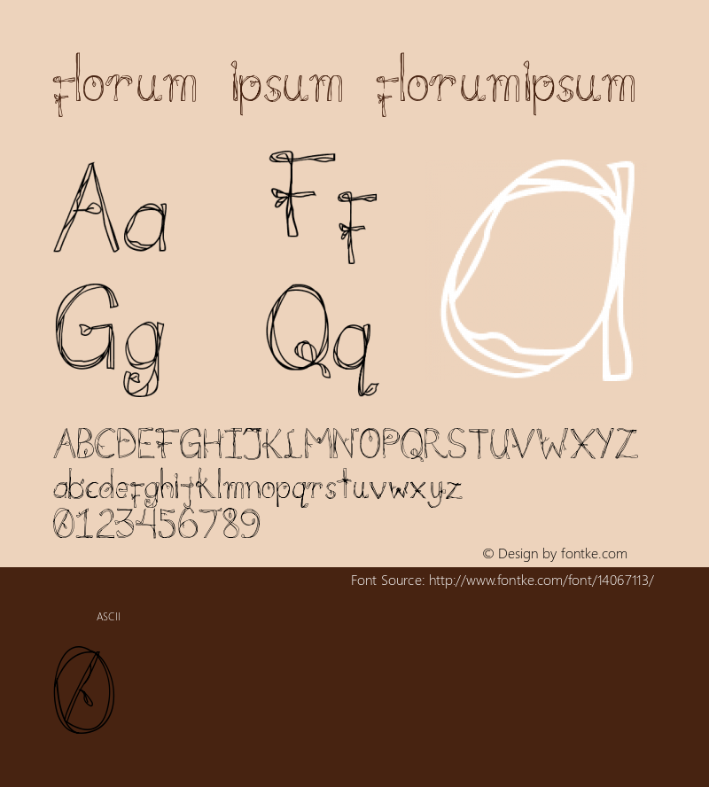 florum ipsum florumipsum Version 1.0图片样张