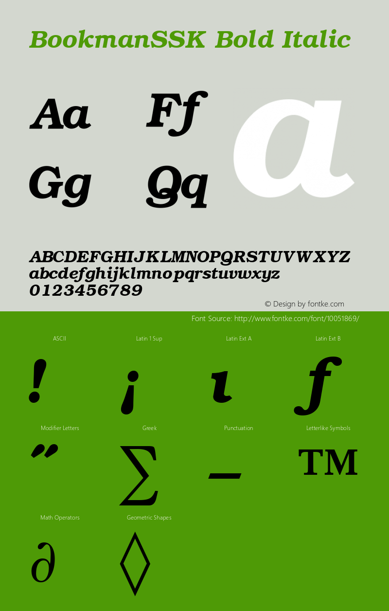 BookmanSSK Bold Italic Altsys Metamorphosis:8/25/94图片样张