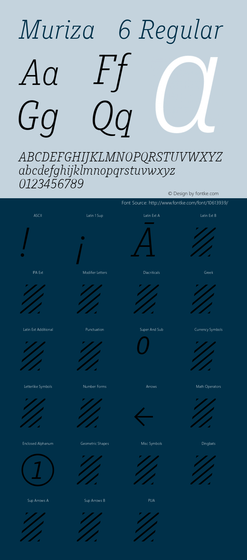 Muriza   6 Regular Version 2.036;com.myfonts.easy.type-me-fonts.muriza.light-italic.wfkit2.version.4cBr图片样张