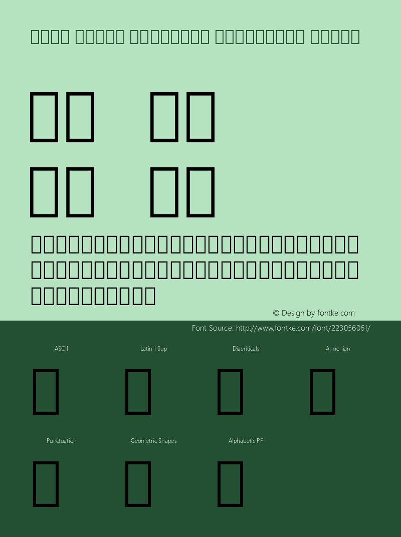 Noto Serif Armenian Condensed Light Version 2.005图片样张