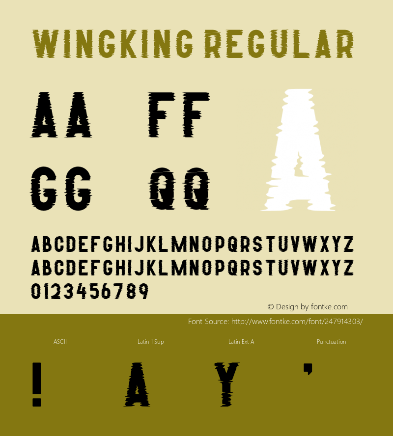 WINGKING Version 1.001;Fontself Maker 3.5.7图片样张