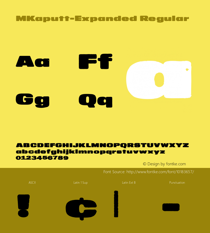 MKaputt-Expanded Regular 1.0 2006-12-30图片样张