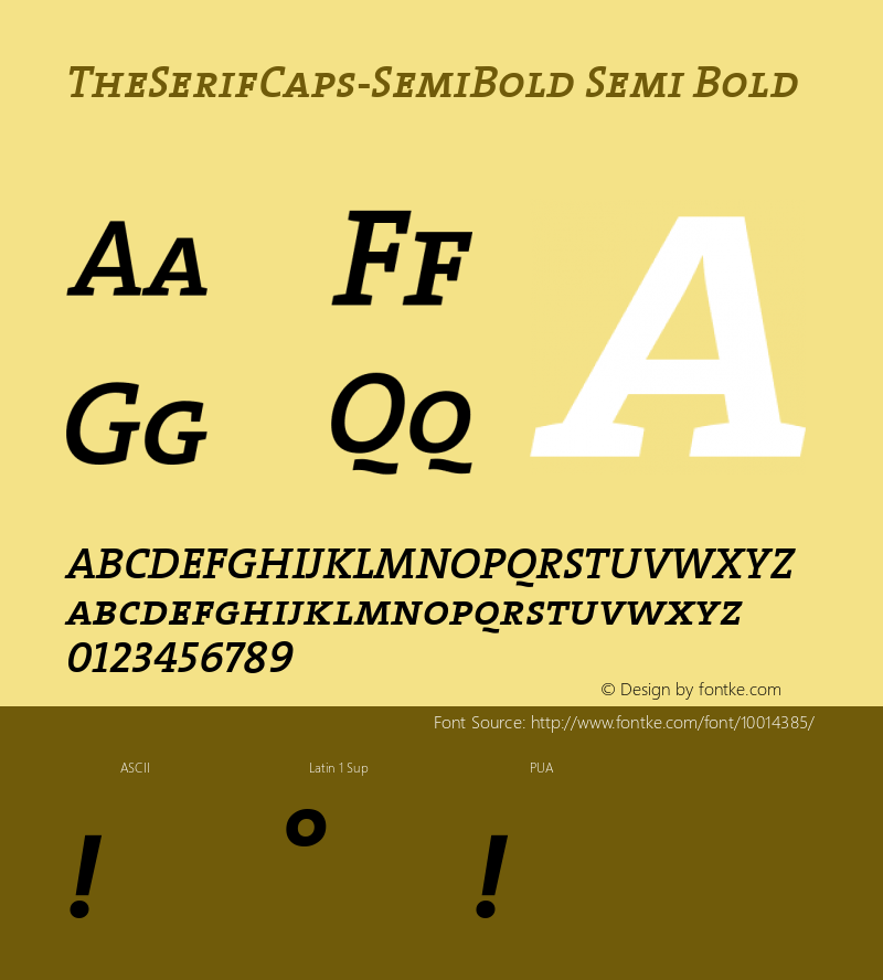 TheSerifCaps-SemiBold Semi Bold Version 1.00图片样张